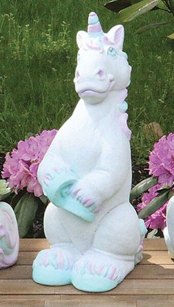 Magical Opal the Sitting Up Unicorn Garden Statue Standing Sculptures